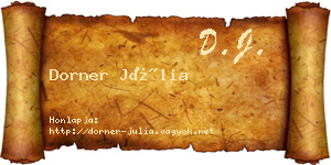 Dorner Júlia névjegykártya