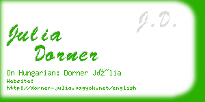 julia dorner business card